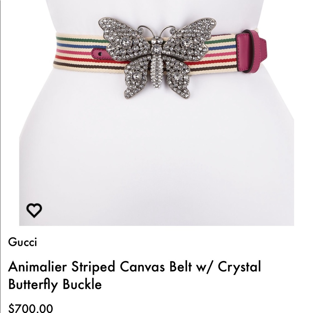 Gucci Striped Canvas Belt